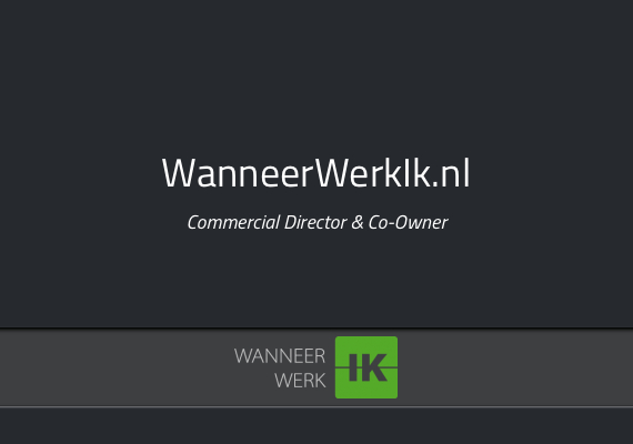 WanneerWerkIk - Homepage